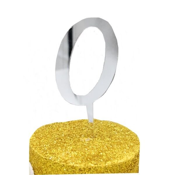 Pasta Üstü Gümüş 0 Rakam Pileksi