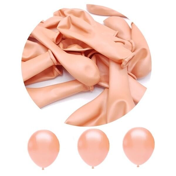 Metalik Mini RoseGold Balon 5 inc 10 Adet