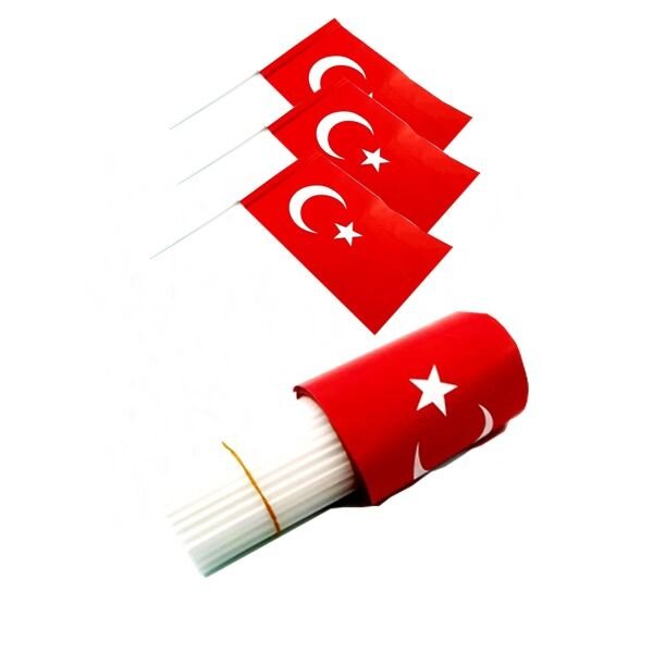 Küçük Çıtalı Türk Bayrağı 80 Adet