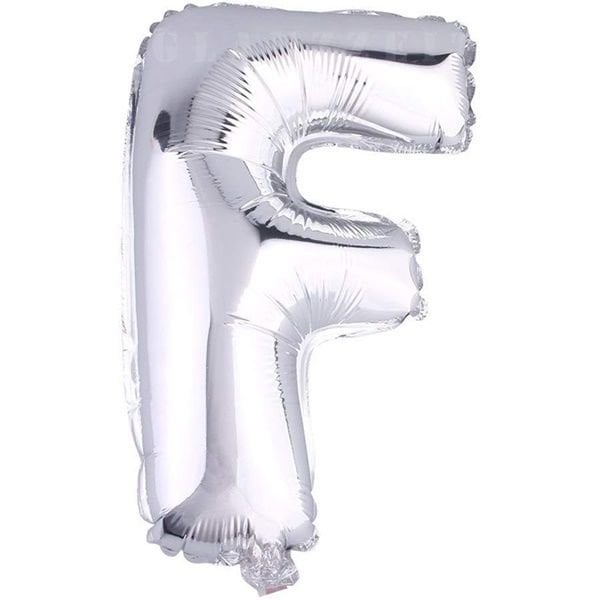 Folyo Gümüş F Harf Balon 76 cm