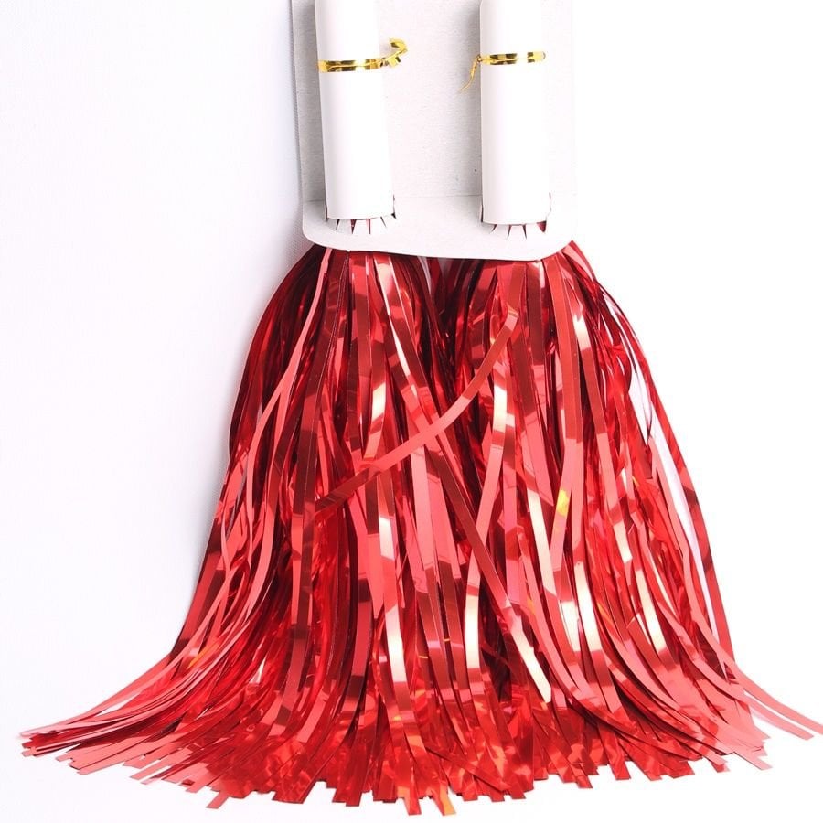 Saplı Kırmızı Gösteri Ponponu 2 li