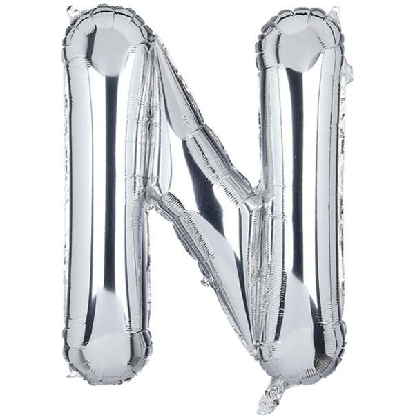 Folyo Gümüş N Harf Balon 76 cm