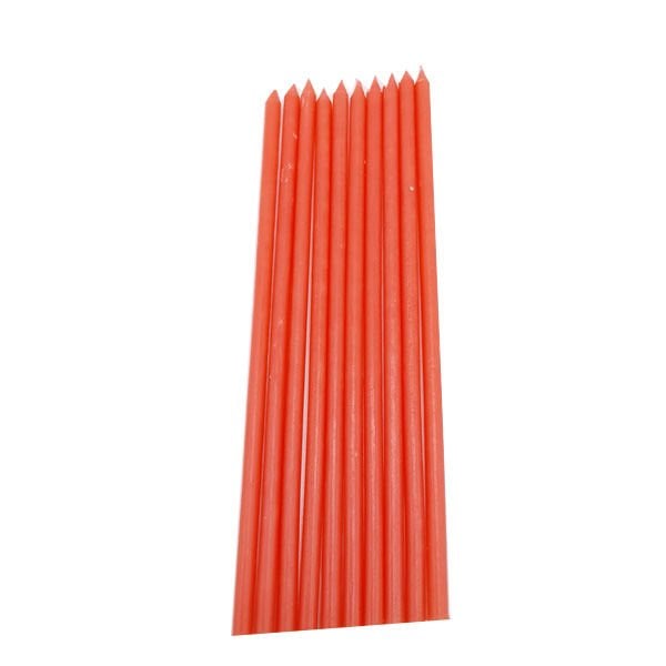 Pastel Kırmızı Kalem Mum 10 Adet