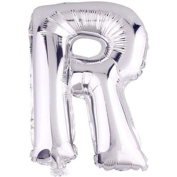 Folyo Gümüş R Harf Balon 76 cm