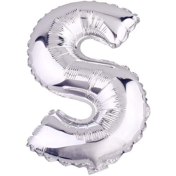 Folyo Gümüş S Harf Balon 76 cm