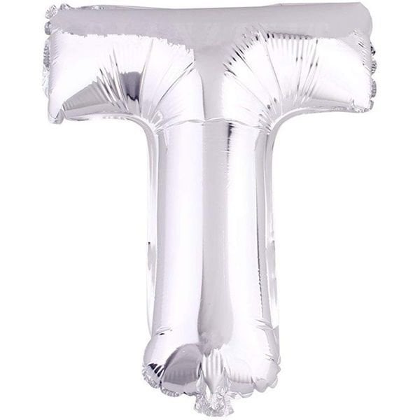 Folyo Gümüş T Harf Balon 76 cm