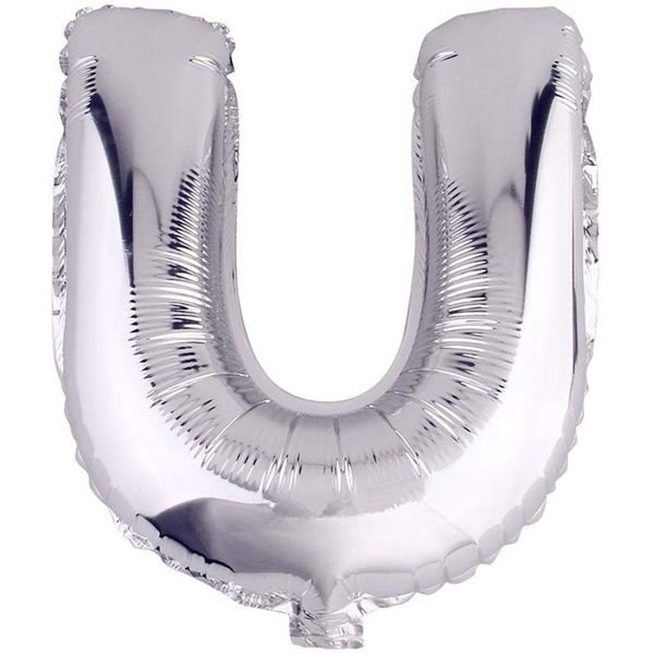 Folyo Gümüş U Harf Balon 76 CM