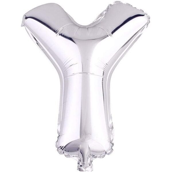 Folyo Gümüş Y Harf Balon 76 cm