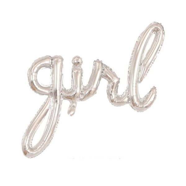 Folyo Gümüş Girl Balon 44x78