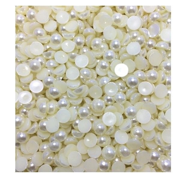 Krem Yarım İnci 10 mm 100 Adet