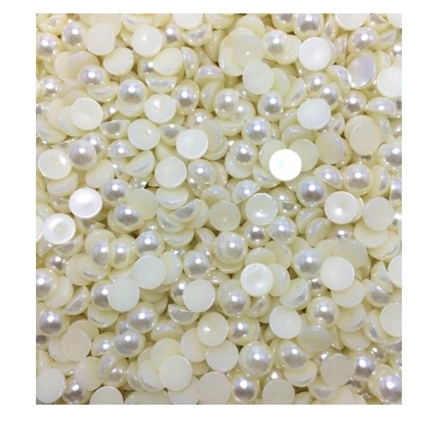 Krem Yarım İnci 10 mm 100 Adet