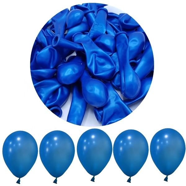 Metalik Mini Mavi Balon 5 inc 10 lu