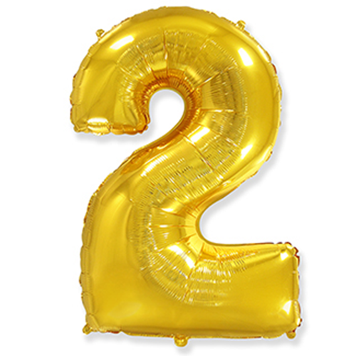 Folyo Gold Rakam 2 Balon 76 cm
