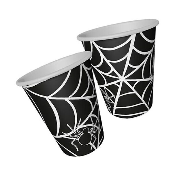 Siyah Örümcek Bardak 8 Adet