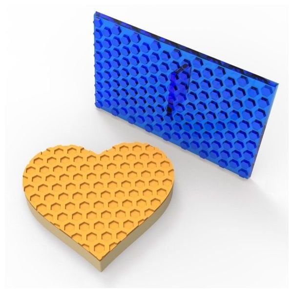 Petek Desen Dekor Baskı Ütüsü