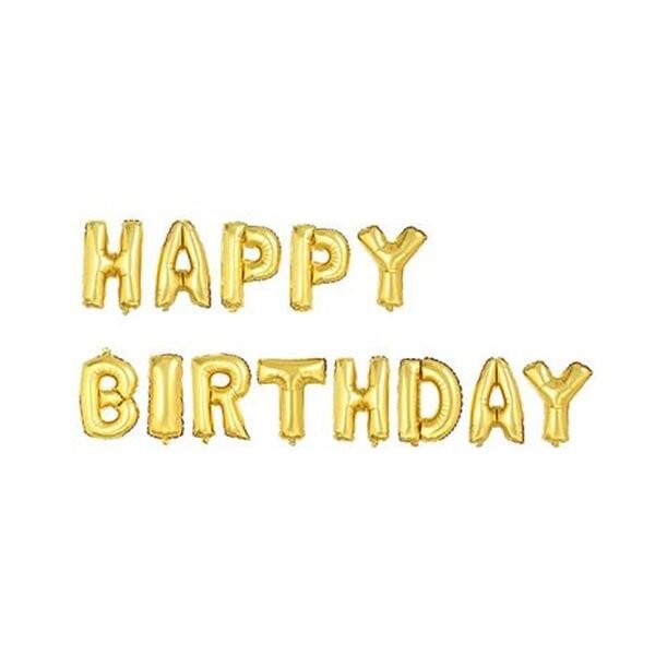 Folyo Gold Happy Birthday Balon Yazı