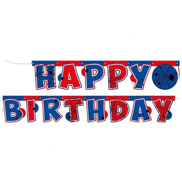 Örümcek Happy Birthday Banner