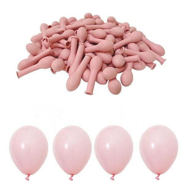 Mini Makaron Pembe Balon 5 inc 10 lu