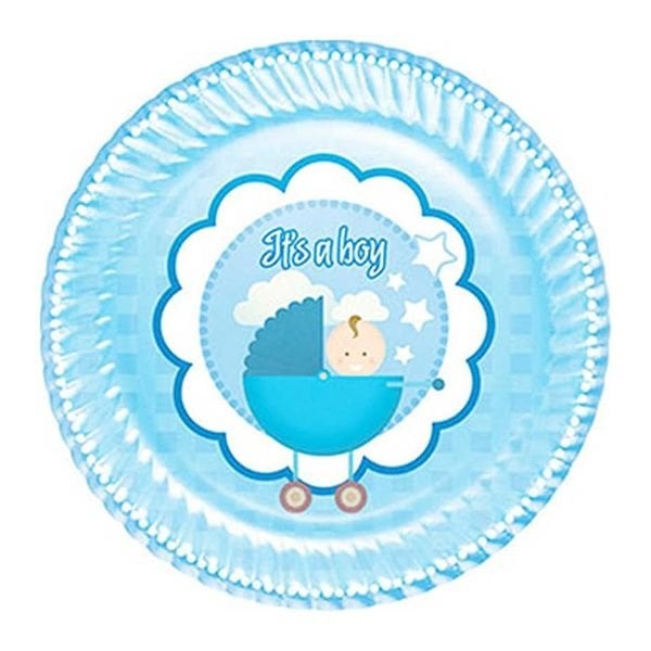 İt İs A Boy Mavi Bebek Tabak 8 li