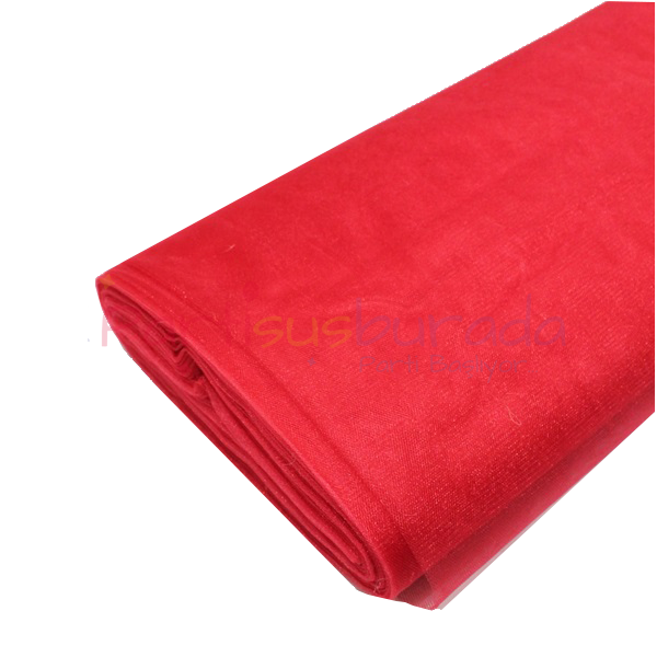 Kristal Kırmızı Tül 1 mt