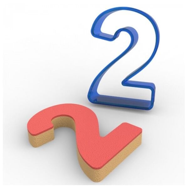 Rakam 2 Kurabiye Kalıbı