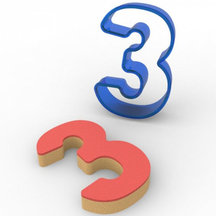 Rakam 3 Kurabiye Kalıbı