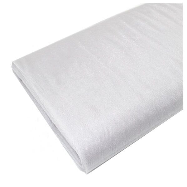 Gümüş Gri Kristal Tül 1 mt