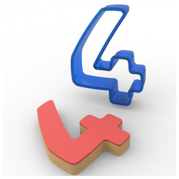 Rakam 4 Kurabiye kalıbı