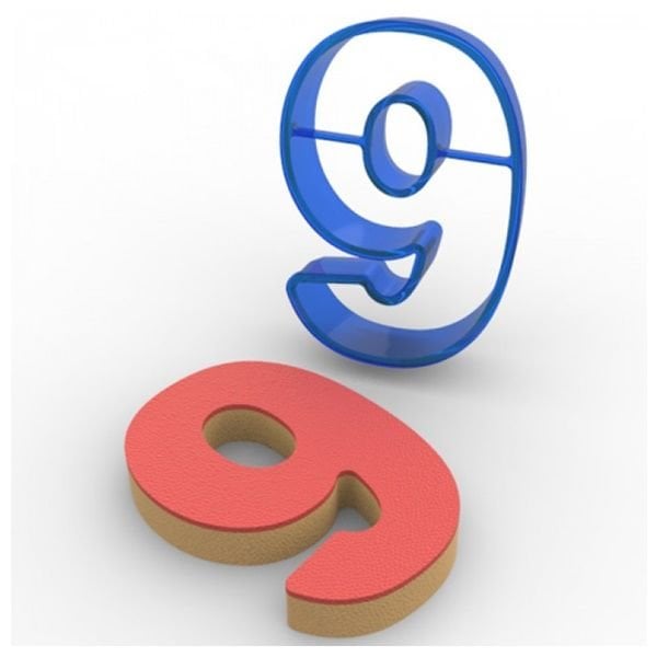 Rakam 9 Kurabiye Kalıbı