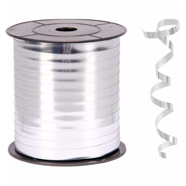 Metalik Gümüş Rafya 200 mt