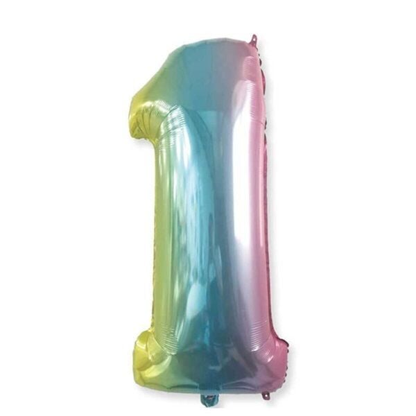 Folyo Gökkuşağı 1 Yaş Balon 40 inc 100 cm