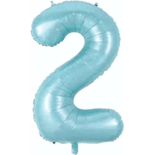 Folyo Açık Mavi Rakam 2 Balon 76 cm