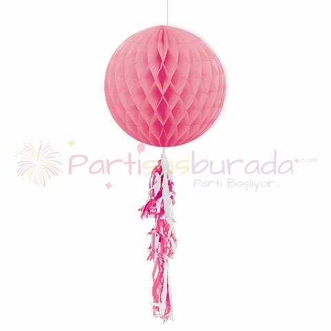 Püsküllü Pembe Petek Süs