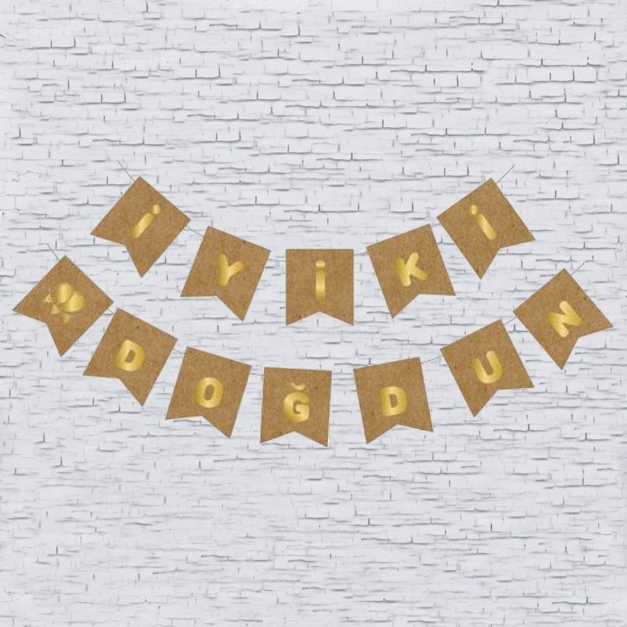 Kraft Gold İyiki Doğdun Yazı