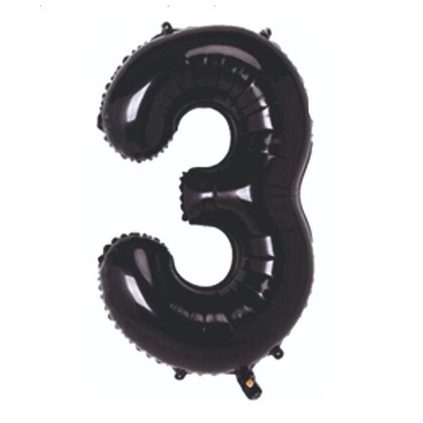 Folyo Siyah 3 Balon 76 cm