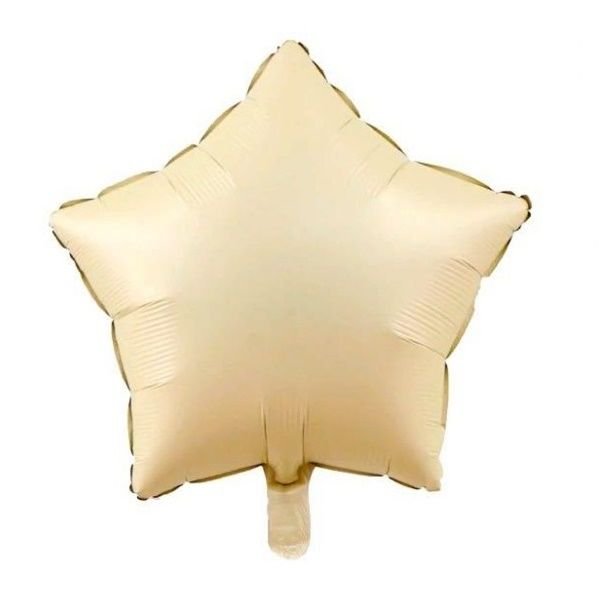 Folyo Krem Yıldız Balon 18 inc