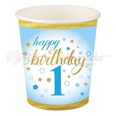 Küçük Yıldızlar Mavi 1 Yaş Bardak 8 Adet