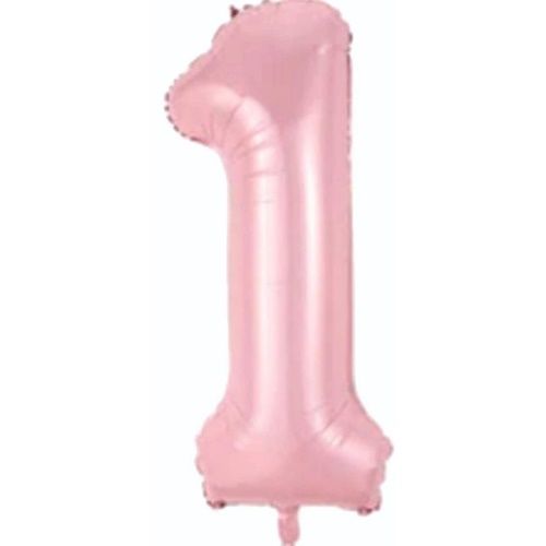 Folyo Pembe Rakam 1 Balon 76 cm