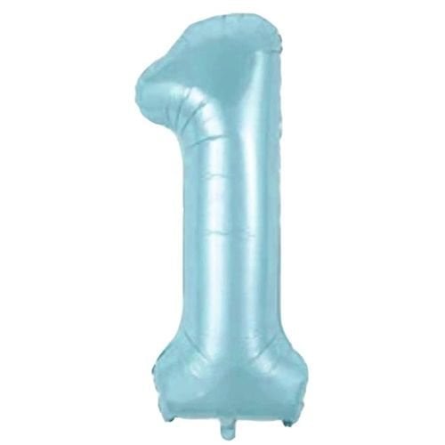 Folyo Açık Mavi Rakam 1 Balon 76 cm