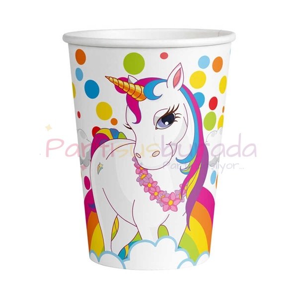 Puanlı Unicorn Bardak 8 li
