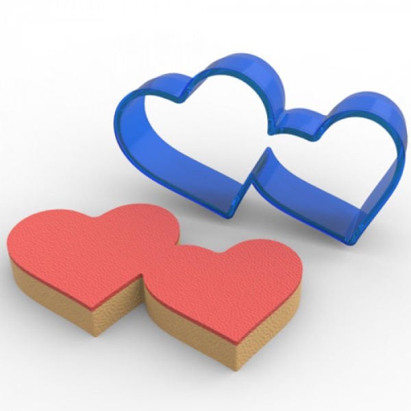 İkili Kalp Kurabiye Kalıbı