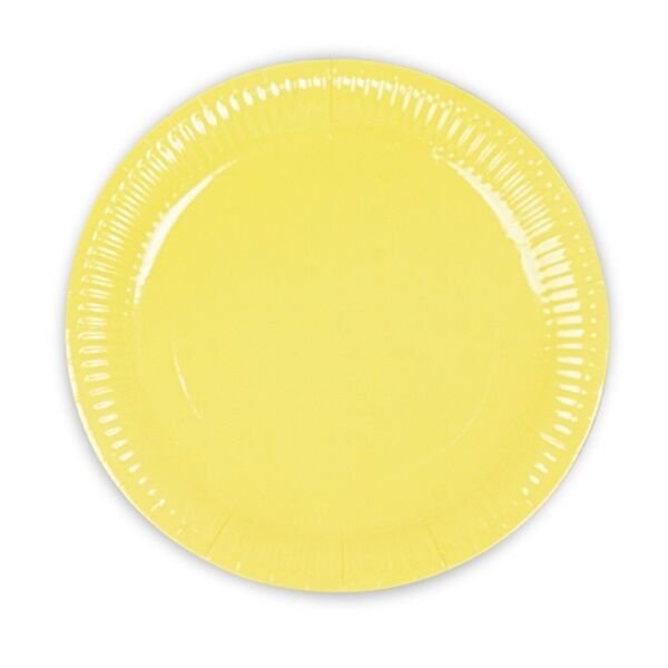 Karton Sarı Tabak 8 Adet