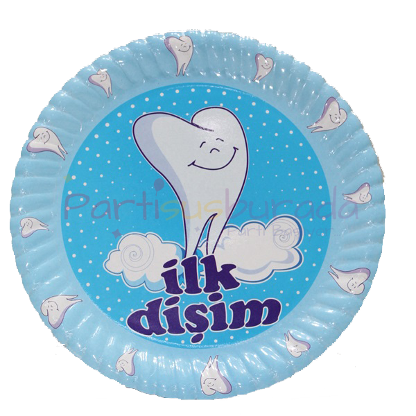 Mavi İlk Dişim Tabak 10 Adet