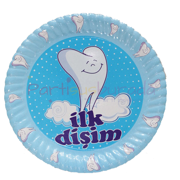 Mavi İlk Dişim Tabak 10 Adet