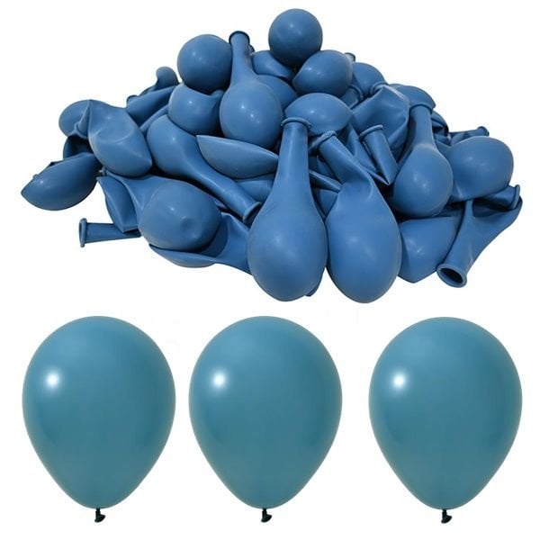 Pastel Okyanus Mavi Balon 12 inc 10 lu