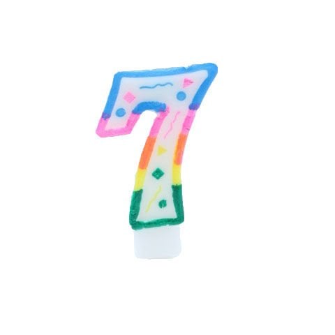 Renkli Rakam 7 Mum