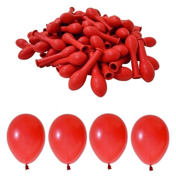 Pastel Mini Kırmızı Balon 5 inc 10 lu