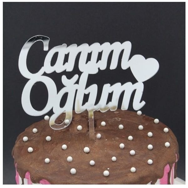 Pasta Üstü Gümüş Canım Oğlum Pileksi