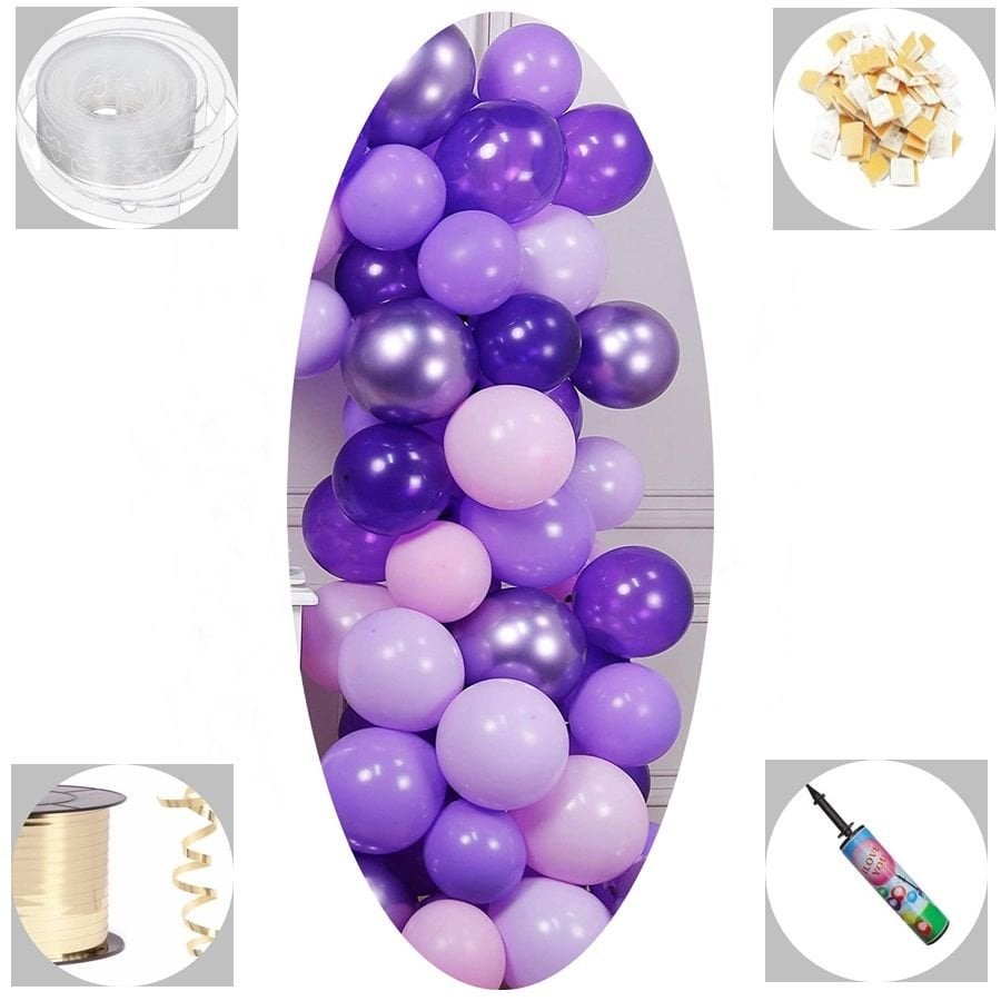 Mor ve Pembe Zincir Balon Seti