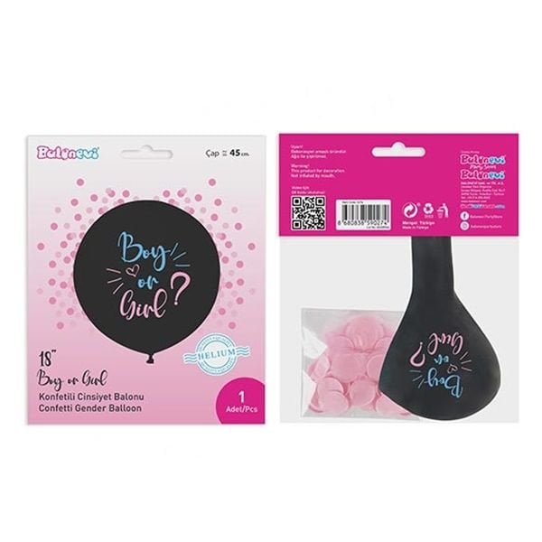 Girl & Boy Cinsiyet Balonu 18 inc